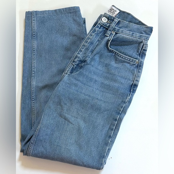 BDG Urban Outfitters High Rise Baggy Straight Leg Blue Jeans Women's Size 25 - Picture 7 of 10
